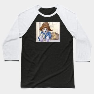 Pembroke corgi dog with his cheese and lettuce sandwich Baseball T-Shirt